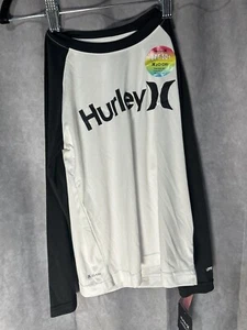 Hurleys Boys Black & White Long Sleeve Shirt UPF 50 Size 6 - Picture 1 of 2