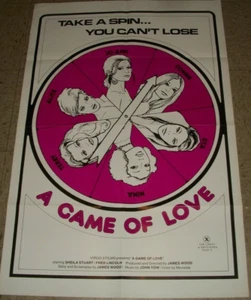 Póster original de la película The Game of Love 1974 una hoja clasificación X 27x41 - Imagen 1 de 7
