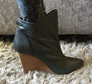 $315 Plomo Leather Camille Bootie Grey Women’s Size 10 EU 40 - Picture 1 of 11