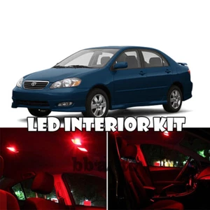 For 03-08 Toyota Corolla CE LE Xenon Red Interior LED Light Map Dome Trunk Plate - Picture 1 of 1