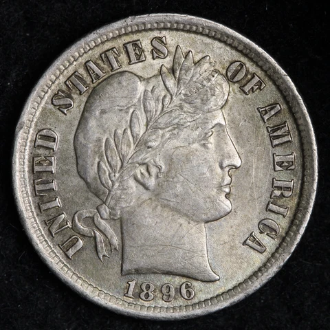 1896 Barber Silver Dime CHOICE UNC *UNCIRCULATESD* MS E193 XPZ Cover