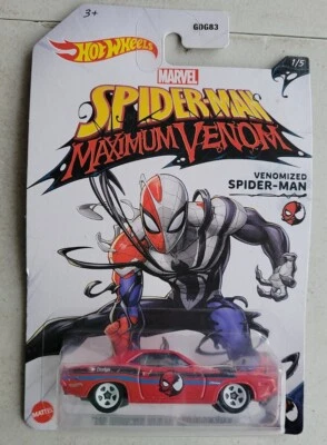 NUEVO HOT WHEELS SPIDER-MAN MAXIMAL VENOM 70 DODGE HEMI CHALLENGE DIECAST 1/5 G25 Foto 1 de 2