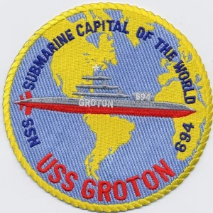 USS Groton SSN 694 - Early Design 5 inch FE BCPATCH c5721 Submarine Patch - Picture 1 of 1