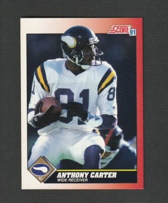 1991 Score Anthony Carter #182 Minnesota Vikings - Image 1 of 2