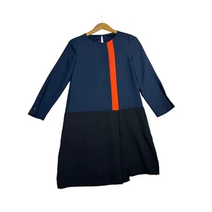 Zara Colorblock Sheath Retro Dress size Small Blue/Orange - Picture 1 of 6