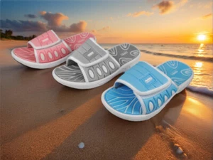 Women Air Balance Slide Sandals Beach 6-10 Blue Gray Pink ABS8034W - Picture 1 of 1