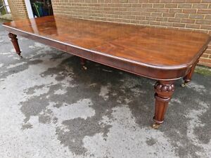 Very Large Victorian Style Flame Mahogany Dining Table (360cm Long Extended)