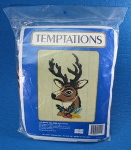Temptations 1122 White Tail Deer Canvas Wall Hanging Kit  23" x 13"  - Picture 1 of 3