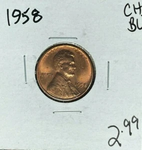 1958 LINCOLN WHEAT CENT ~ CH/BU ~BEAUTIFUL COIN~ - Imagen 1 de 2