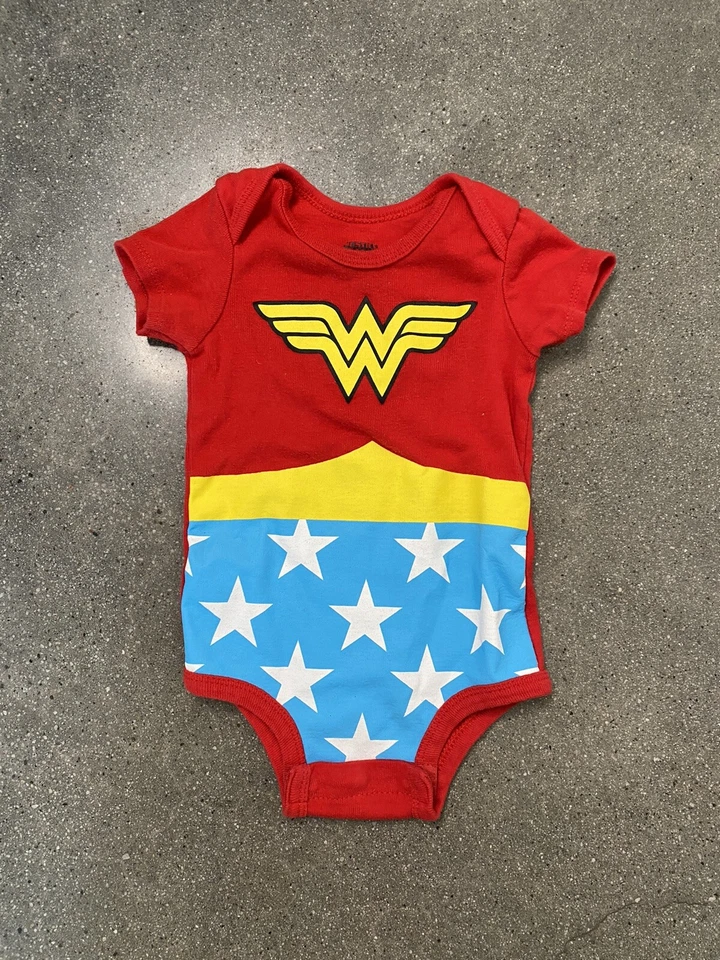 Justice League one piece Wonder Woman costume  baby girl 0-6 months - Image 1 of 4