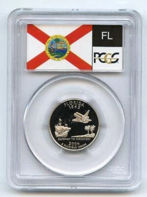 2004 S 25C Clad Florida Quarter PCGS PR70DCAM - Image 1 of 2