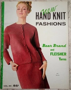 Bear Brand Fleisher 1965 Vol 90 New Hand Knit Fashions Vintage Patterns Dresses - Picture 1 of 12