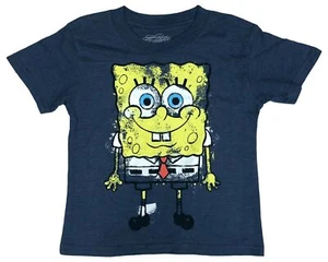 Spongebob Squarepants Boys Blue & Yellow Tee Shirt T-Shirt - Picture 1 of 1