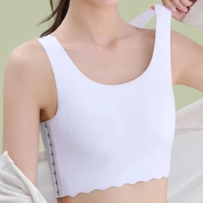 Women Les Buckle Seamless Chest Breast Binder FTM Sports Bra Vest Tank Top - Image 1 of 4