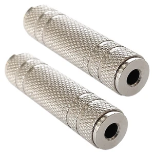 Conector de audio conector de 3,5 mm estéreo de metal adaptador de audio conector jack hembra - Imagen 1 de 8