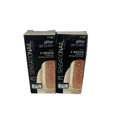 PACK de 2 esmaltes en gel SensatioNail Glitter 71736 TANGERINE GLITTER x2 NOS *LEER* Foto 1 de 4