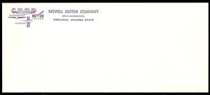 1960s NOWELL MOTOR CO FORD Cover Envelope MUSTANG Thunderbird FALCON Coolidge AZ - Picture 1 of 1