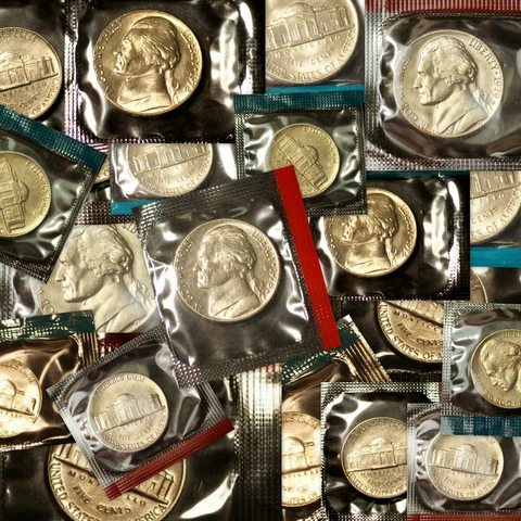 1970 1971 1972 1973 1974 1975 1976 1977 1978 1979 P+D Jefferson Nickel Mint Set Cover