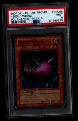 2004 Yu-Gi-Oh Needle Worm Tournament Pack TP5-EN005 PSA 9 MINT  - Image 1 of 2