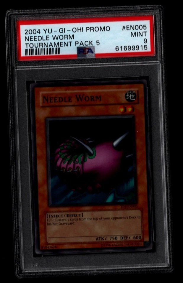 2004 Yu-Gi-Oh Needle Worm Tournament Pack TP5-EN005 PSA 9 MINT  - Image 1 of 2