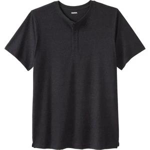 KingSize Men's Big & Tall Shrink-Less Longer Length Lightweight Henley T-Shirt - Picture 1 of 15