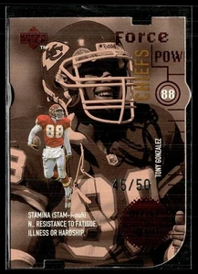 1998 UPPER DECK DEFINE GAME /50 BRONZE FORCE POWERS TONY GONZALEZ CHIEFS - Picture 1 of 1