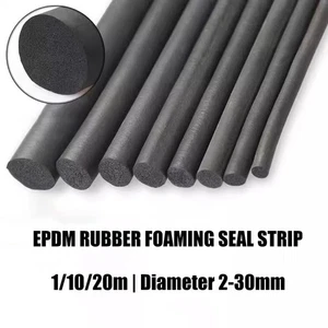 1/10/20m EPDM Gummi Schaum Rund Dichtungsstreifen Durchmesser 2-30mm Hochelastisch - Bild 1 von 5