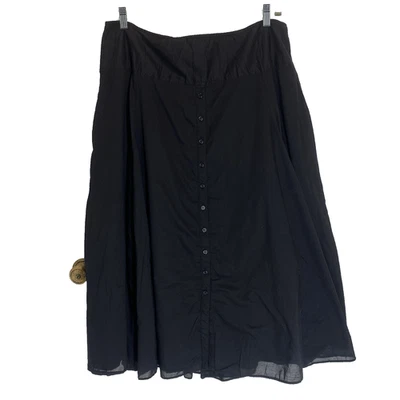 Falda para mujer INC International Concepts 18W negra algodón Lagenlook pradera” Foto 1 de 4