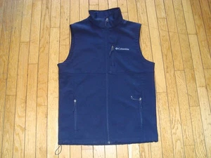 COLUMBIA NAVY BLUE FULL ZIP VEST JACKET MEN'S SIZE SMALL HARDLY WORN! - Picture 1 of 13