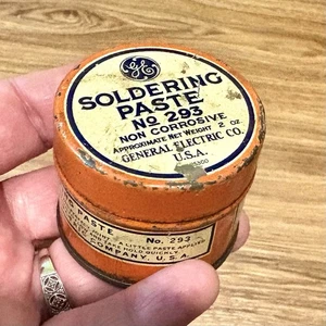 Vintage General Electric Lötpaste Zinn #293 GE Orange Schweißen - Bild 1 von 4