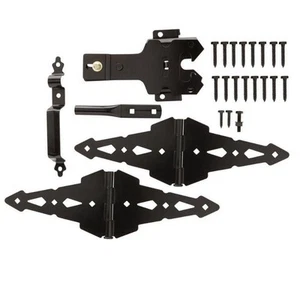 Everbilt Black Deluxe Latch Gate Set - Picture 1 of 3
