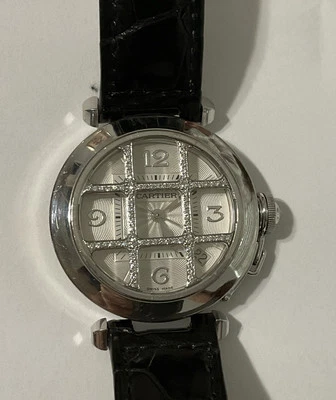 Cartier Pasha 18k White Gold Grille Diamonds Ref.2373 35mm - Image 1 of 4