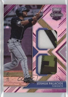 2018 Panini Elite Extra Edition Dual Materials Purple /25 Joshua Palacios #DM-JP - Image 1 of 2