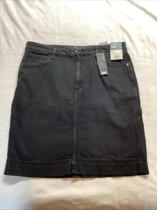 Falda vaquera Lee’s Heritage INK FLOOD MIDI negra nueva con etiquetas talla 14 - Imagen 1 de 3