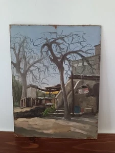 Paesaggio, dipinto olio su masonite epoca XX secolo - Foto 1 di 7