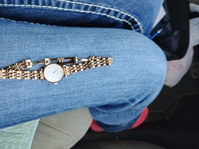 Emporio Armani AR11203 Gianni T-Bar MOP Dial 22 mm Women's Watch New - Image 1 of 3