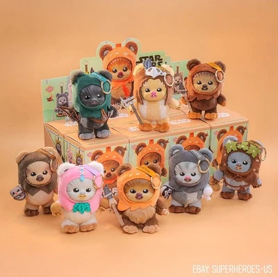 Hot Toys Cosbi Ewoks 5" Plush Keychain Star Wars Celebration Japan FULL CASE - Image 1 of 4