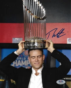 THEO EPSTEIN signed auto CHICAGO CUBS 2016 WORLD SERIES 8X10 photo w/ COA PSA - Picture 1 of 1