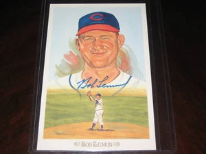 BOB LEMON CUBS SIGNED AUTOGRAPHED 1989 PEREZ STEELE HOF - Picture 1 of 2