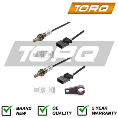 2x Sensori Lambda + Strumento di Raccordo Anteriore + Posteriore Torq Adatto MG MG TF MGF 4 Fili - Immagine 1 di 2