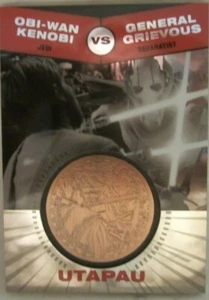 Topps Star Wars Chrome Perspective Obi-Wan vs General Grievous Bronze Medallion - Picture 1 of 1