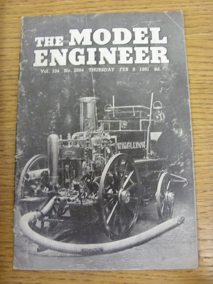 08/02/1951 The Model Engineer Magazine: Vol 104 No 2594 (Creased) - Image 1 of 1