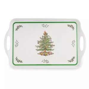 NEW Christmas Tree Large Handled Tray Festive Melamine Serving Spode Pimpernal - Picture 1 of 6