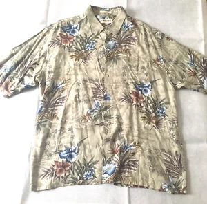 Camisa Campia Moda Abotonada Adulto 2 XL Floral Gris Mangas Cortas Hawaiana - Imagen 1 de 10