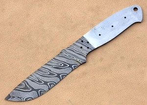 Custom Handmade Twisted Damascus Steel Hunting Knife Blade Blank For Fix Knives. - Picture 1 of 4