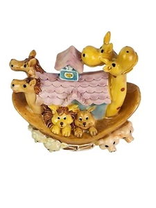 Barco Arca de Noé con Estatuilla Animales Decorativo Polystone Bebé Nueva Biblia  - Imagen 1 de 6