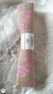 Crafter's Square PINK BUTTERFLY 100% JUTE BURLAP cut CRAFT FABRIC 18" x 21" NEW - Picture 1 of 2