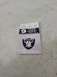 Boleto completo de fútbol americano de los Oakland Raiders 1977 NFL Buffalo Bills - Imagen 1 de 2