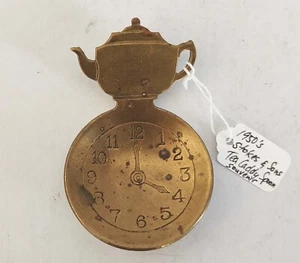 Vintage 1950s Australian Stokes & Sons Brass "Tea Time" Tea Caddy Spoon Souvenir - Foto 1 di 2
