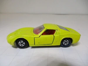 Matchbox Superfast #33D V-2 Lamborghini Miura Rare Yellow/Red Int/thin 5 spoke. - Picture 1 of 10